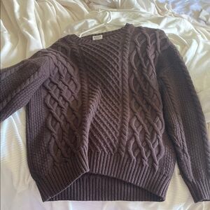 Cable Knit Brown Sweater
